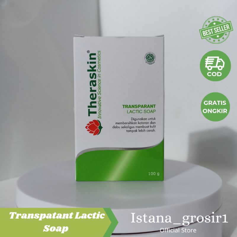 Jual THERASKIN TRANSPARANT LACTIC SOAP 100GR - Sabun wajah dan badan ...