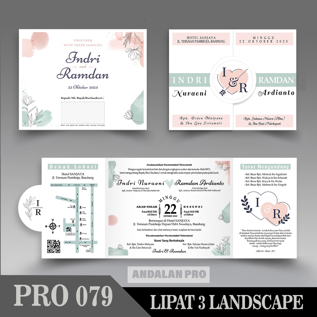 Jual PRO 079 LIPAT 3 Landscape Bahan Jasmine / Tik 200 GSM - Cetak ...