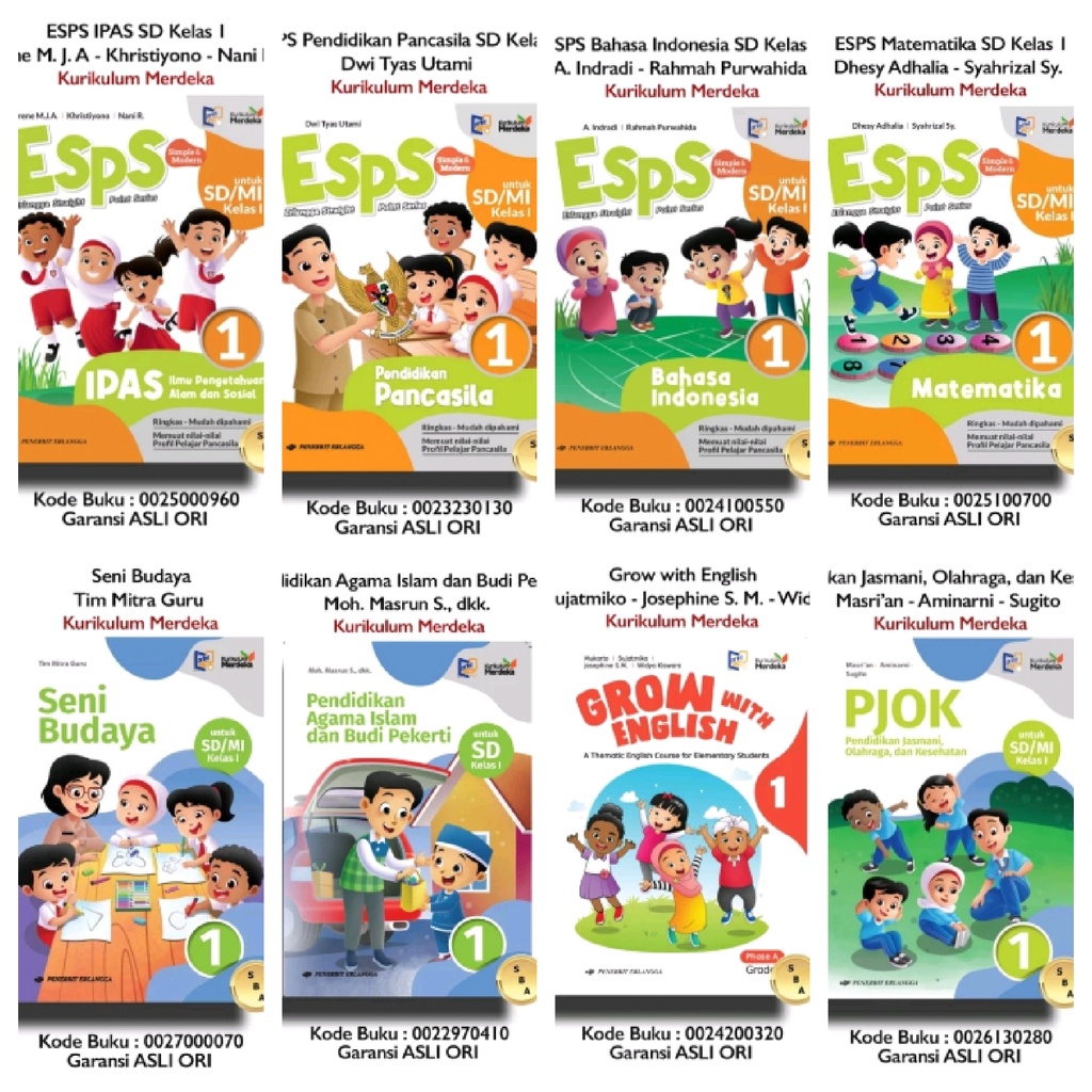 Jual ORI harga satuan buku teks ESPS kurikulum merdeka untuk SD/mi ...