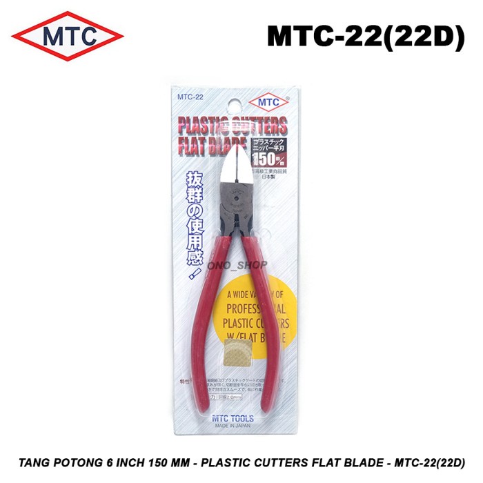 Jual Tang Potong 6 Inch 150 mm - Plastic Cutters Flat Blade - MTC-22 ...