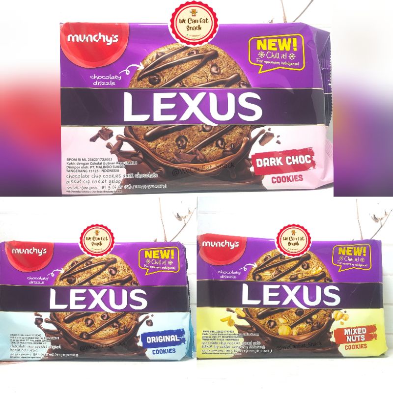 Jual Biskuit Munchys Lexus New Chocolate Chip Cookies Family Pack 189gr