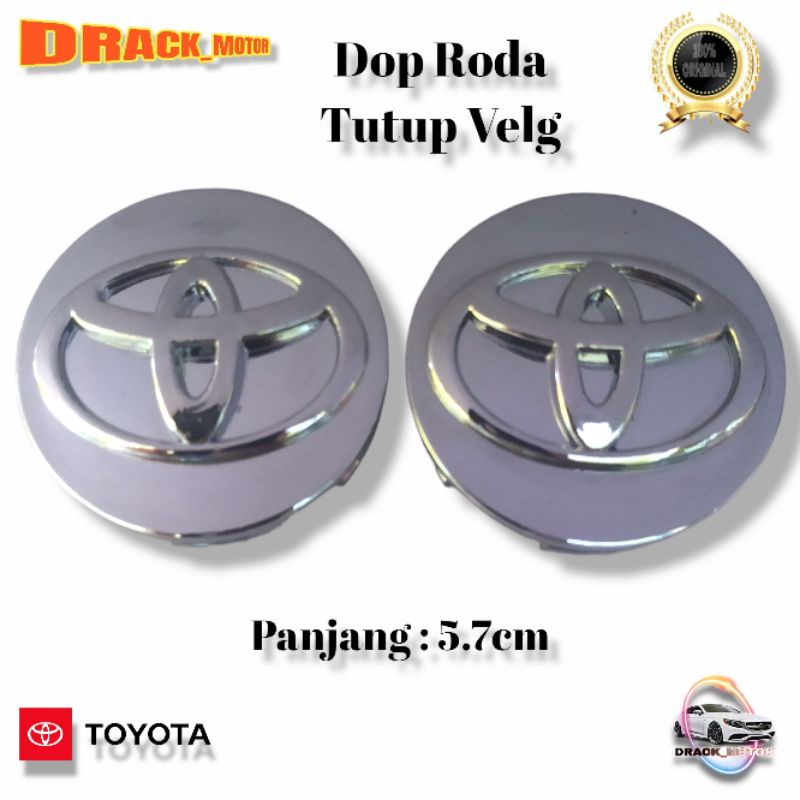 Jual DOP RODA TOYOTA FULL CHROME DIAMETER LUAR 5.7cm | Shopee Indonesia