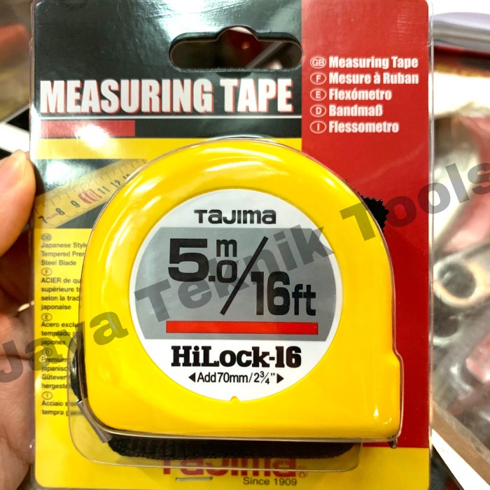 Jual Meteran Tajima 5 Meter Hi Lock Kuning Measuring Tape | Shopee ...