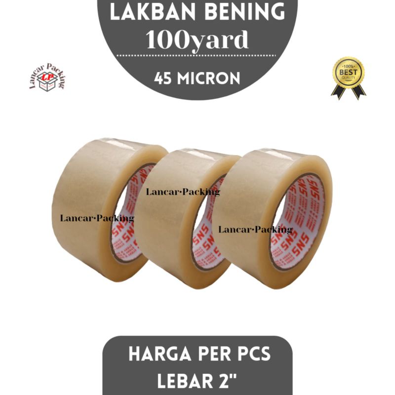 Jual Isolasi Bening 2 inch / Lakban Bening 2 inch (100 yard) | Shopee ...