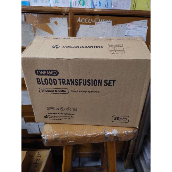 Jual BLOODSET ONEMED/BLOOD TRANSFUSION SET ONEMED BOX 50 PCS | Shopee ...