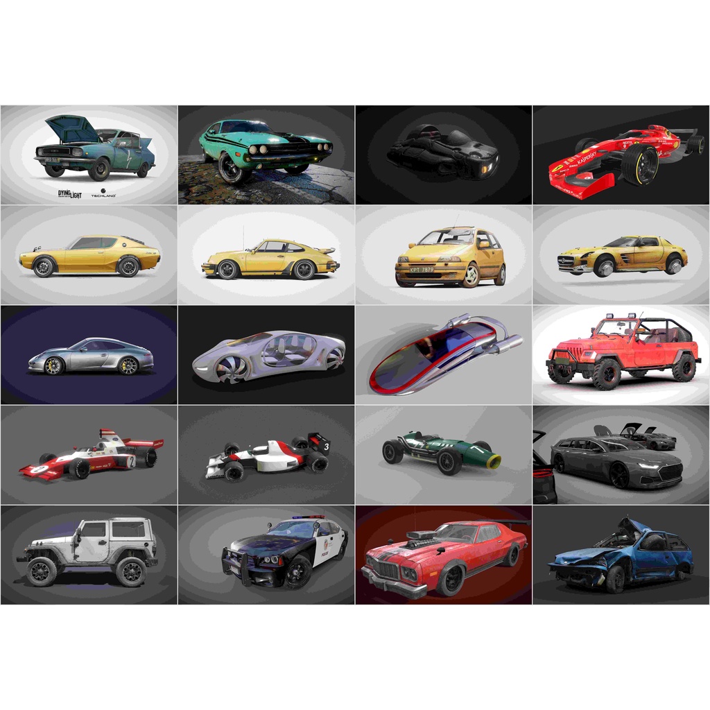 Jual 100 Cars 3D Models with 2k + 4k Textures - FBX & Blender 3D ASSETS ...