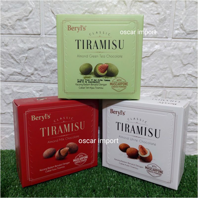 Jual Beryl's Tiramisu Almond Box Chocolate 65g Beryls Coklat Cokelat ...