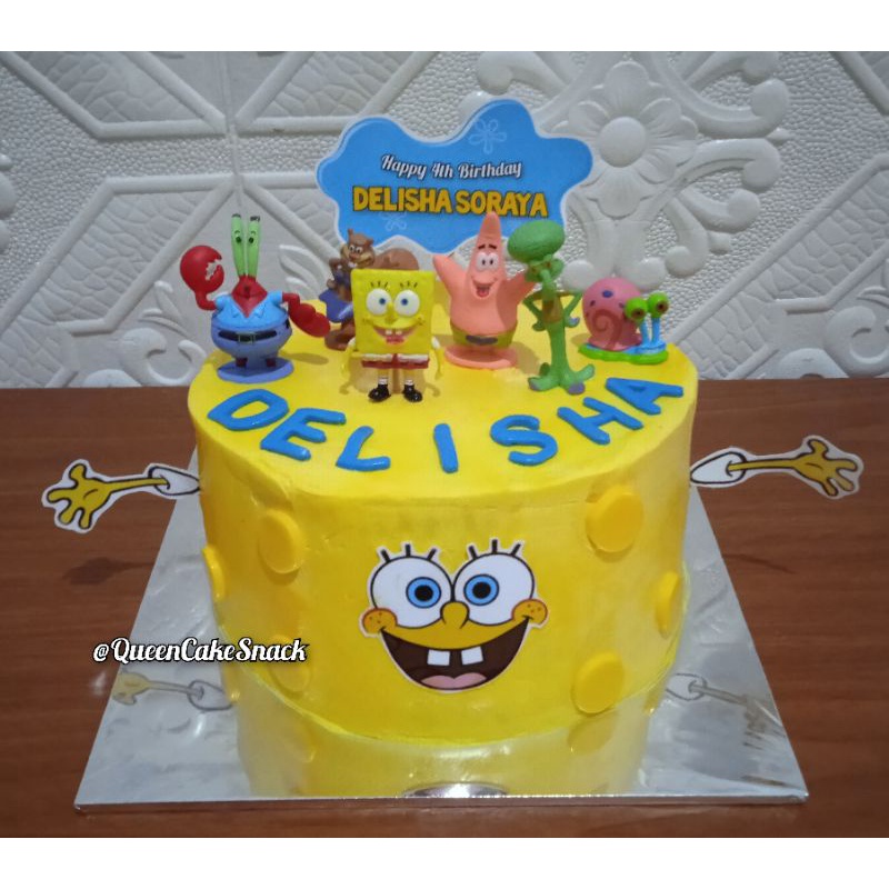 Jual Kue Ulang Tahun Spongebob Kue Ultah Sponge bob untuk anak