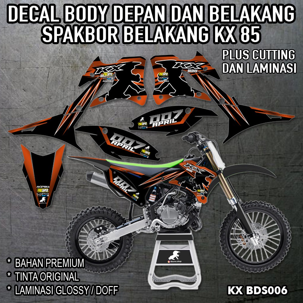 Jual DECAL BODY DEPAN BELAKANG SPAKBOR BELAKANG KX 85 Shopee Indonesia