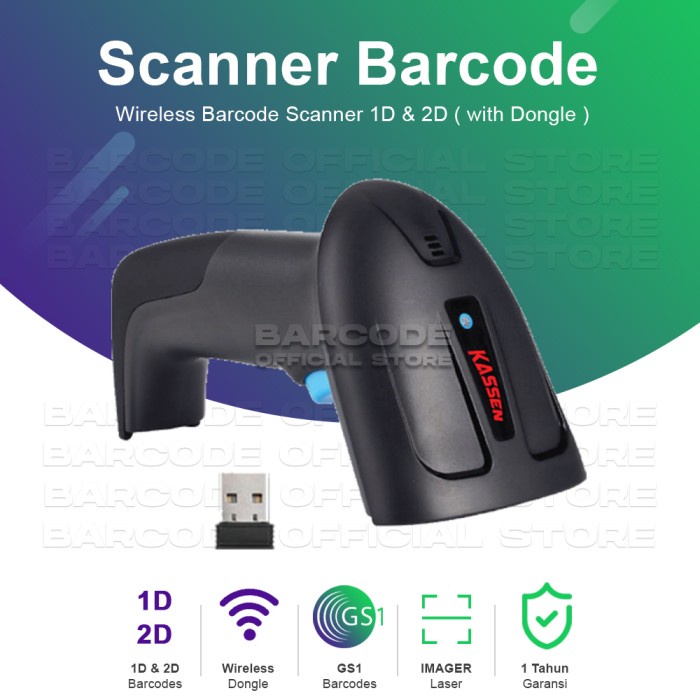 Jual Scanner Barcode Kassen Ks-606 Wireless 2D Scan E-Faktur Qr Code ...