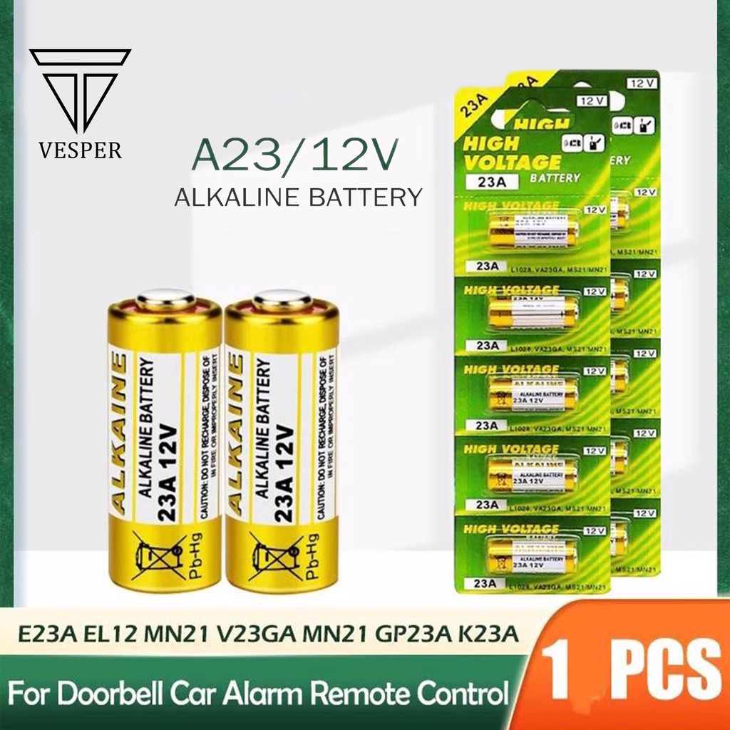 Jual battery alkaline 23A 12V door bell remote control / sparepart