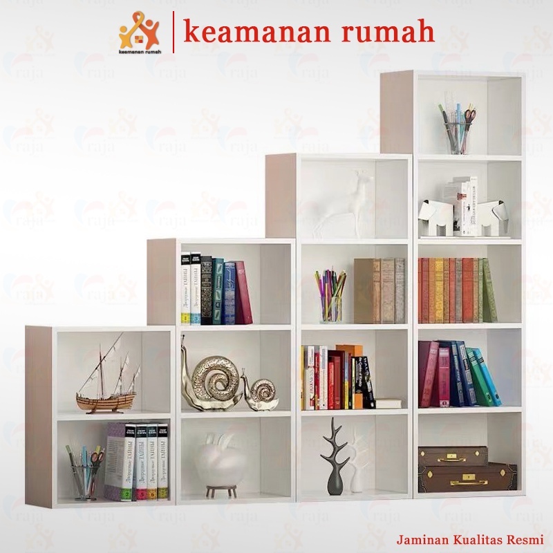 Jual Rak Buku Kayu Rak Susun Minimalis Lemari Buku Serbaguna Genio Orc Motif Kayu