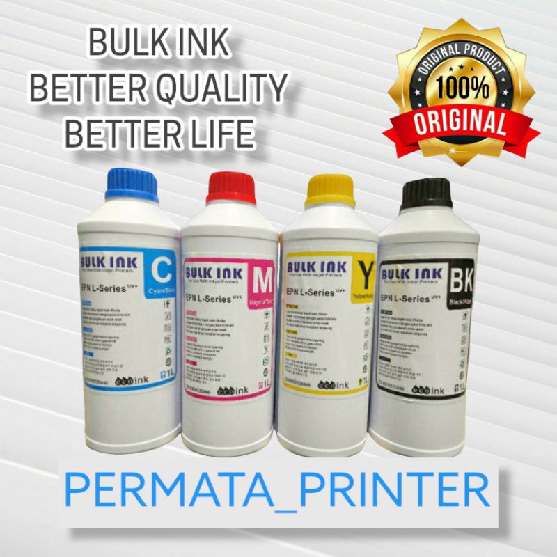 Jual Tinta Bulk Ink Premium Untuk Epson L Series 1 Liter (1 SET ...