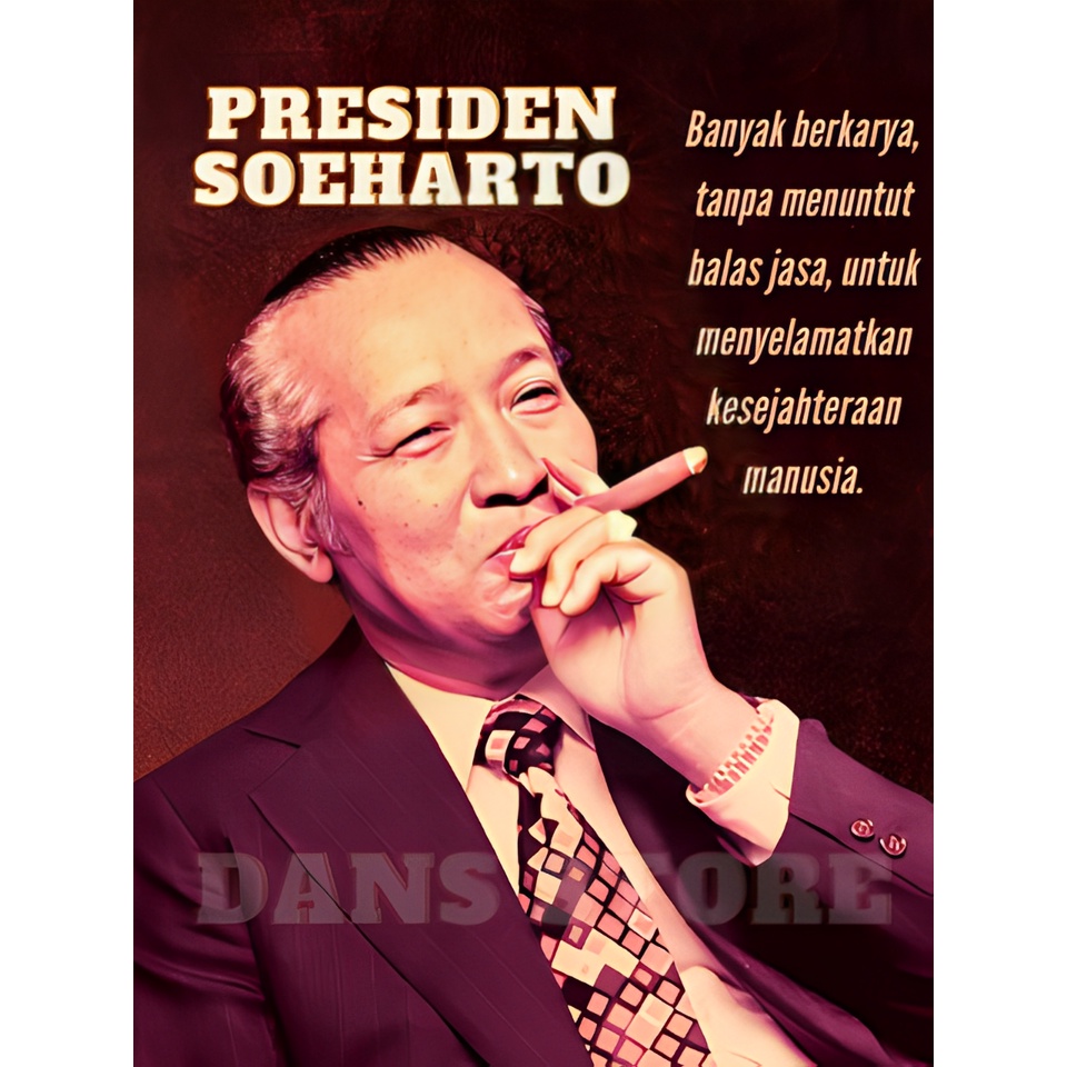 Jual Poster Presiden Soeharto Hiasan Dinding Hiasan Untuk Pajangan