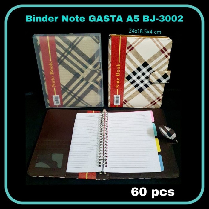 Jual BINDER NOTE A5 KULIT 20 RING 20 LUBANG BUKU PLANNER ORGANIZER ...