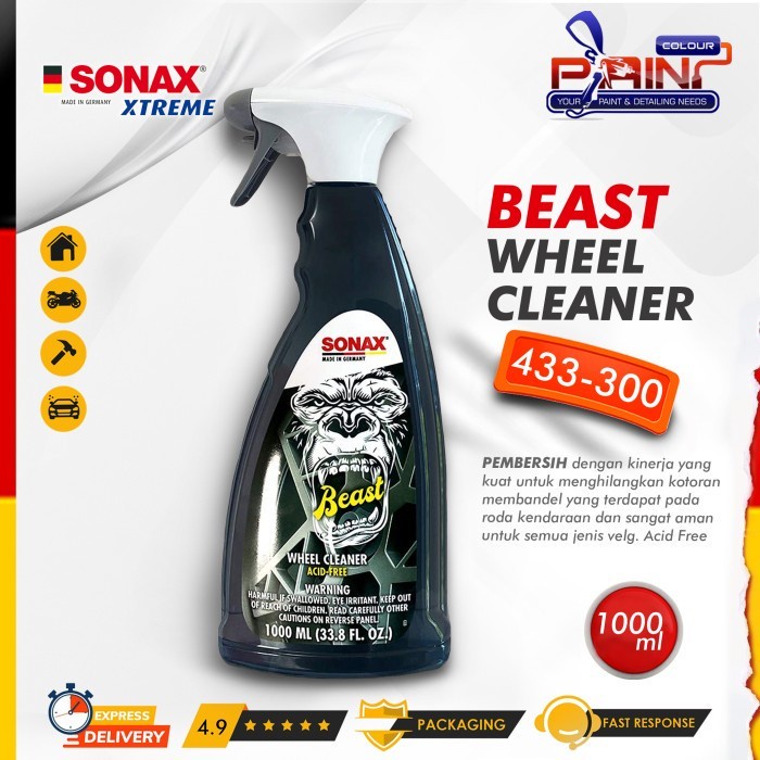 Jual SONAX BEAST WHEEL CLEANER Acid Free 1 Liter 433300 Pembersih Velg