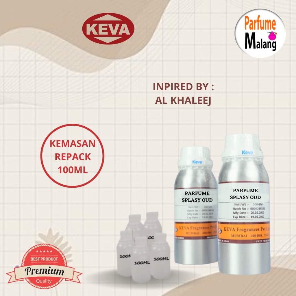 Jual BIBIT PARFUM KEVA KEMASAN REPACK 100ML | AL KHALEEJ | BEST SELLER ...