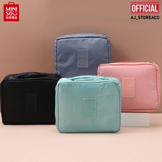 MINISO Makeup Bag for Travel, Fruity Fairy Series Cosmetic Bag Semicircular  Cosmetic Organizer Bag, Toiletry Bag (Light Blue)