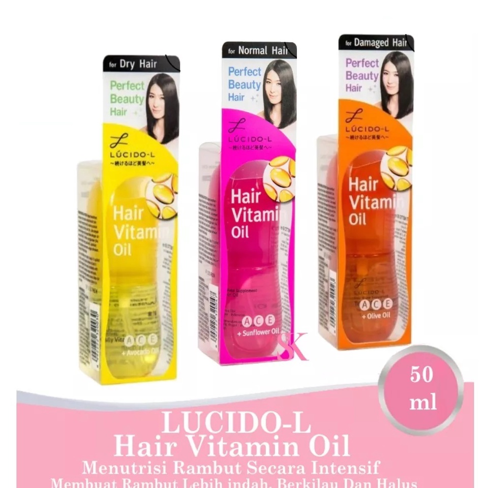 Jual Lucido L Hair Vitamin Oil 50ml Vitamin Rambut Lucido L Shopee Indonesia 2674