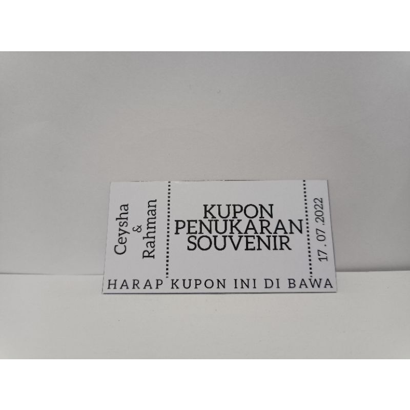 Jual Kupon Penukaran Souvenir/Kupon Pernikahan/Gift Card | Shopee Indonesia