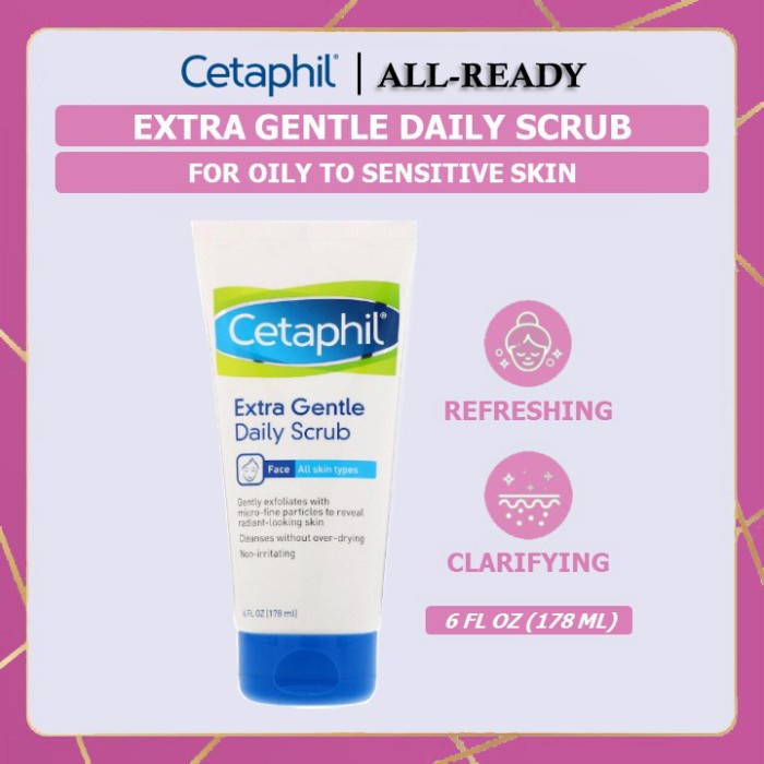 Jual Cetaphil Extra Gentle Daily Scrub (178 Ml) Shopee Indonesia