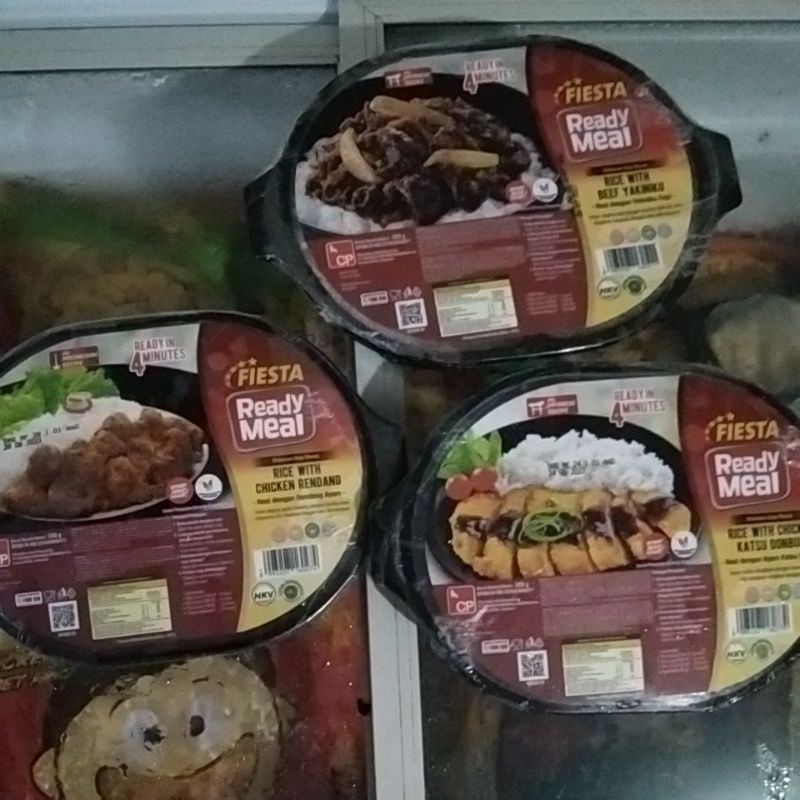 Jual FIESTA Ready Meal ( Nasi + Rendang,Chicken Katsu Donburi,Beef