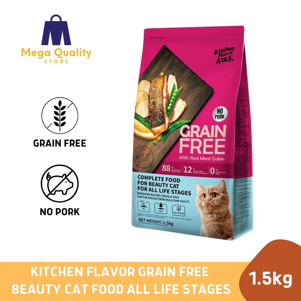 Jual Kitchen Flavor Grain Free Beauty Cat Food All Life Stages