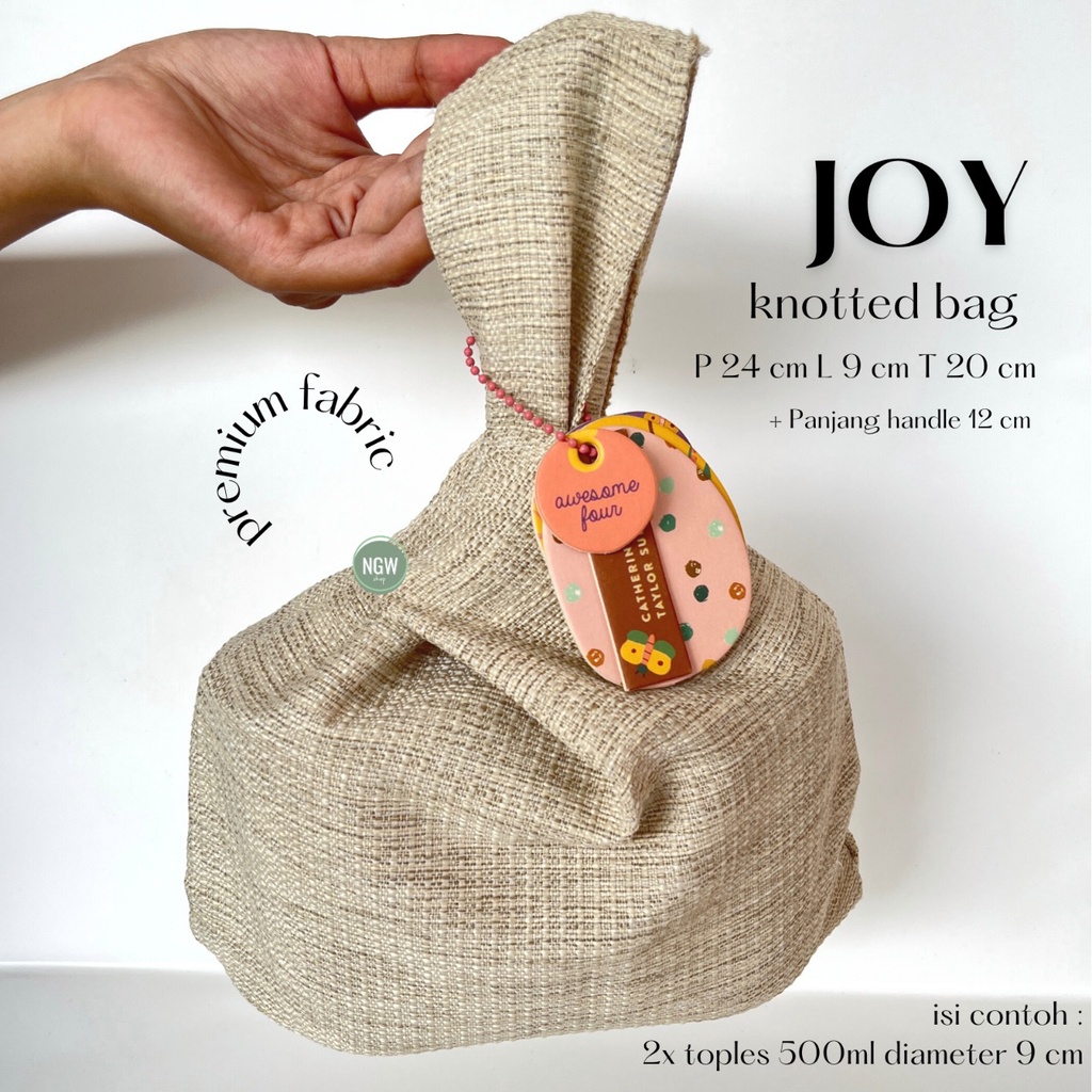 Jual Joy Knotted Bag 24x9x20 Tas korea aesthetic hampers goodie bag