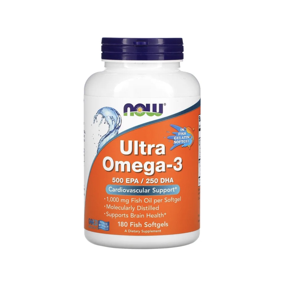 Jual Now Foods Ultra Omega 3 Minyak Ikan isi 90 / 180 Fish Softgels 500 ...