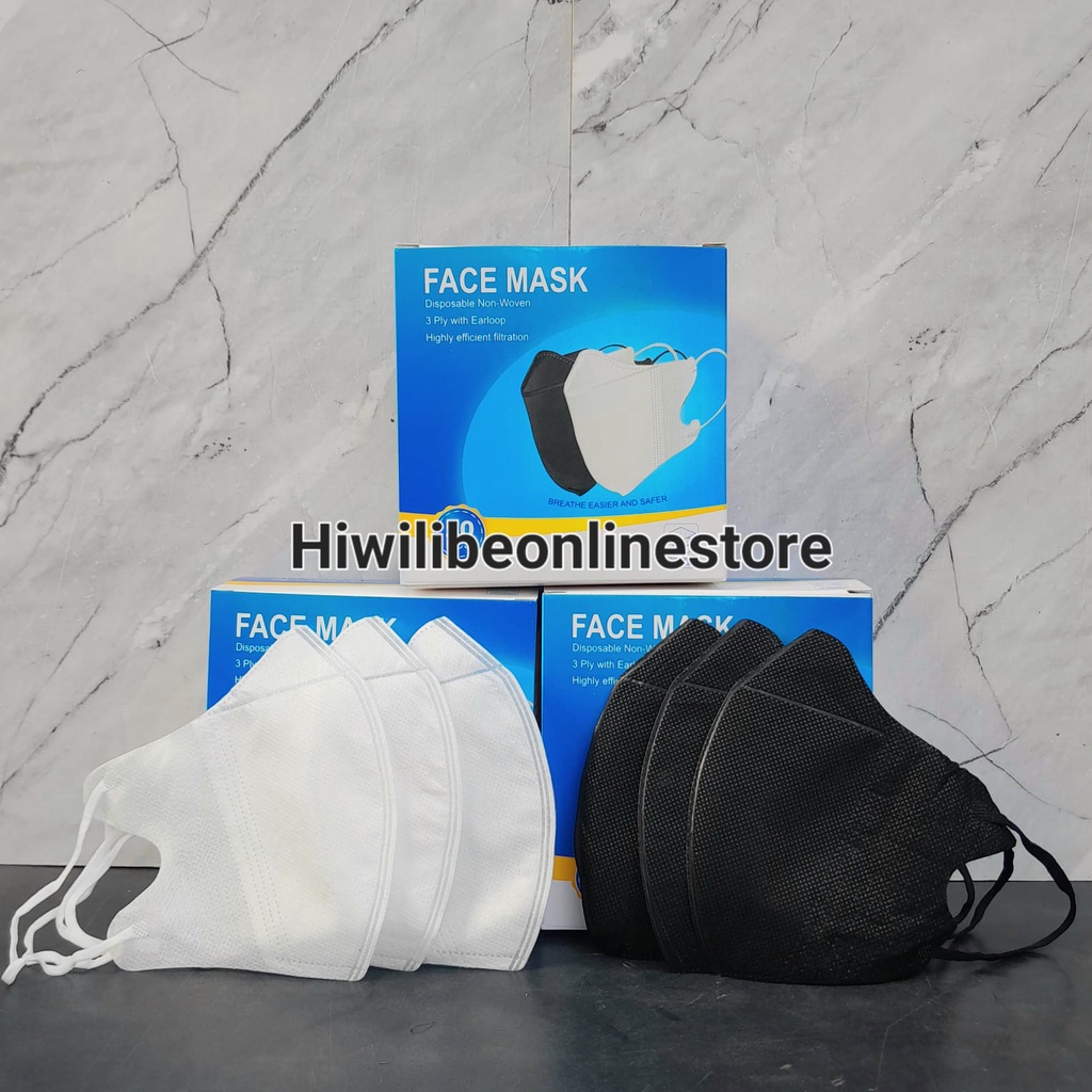 Jual HWLB MASKER DUCKBILL GARIS IMPORT TERBARU Isi 50PCS 3D | FACE MASK ...