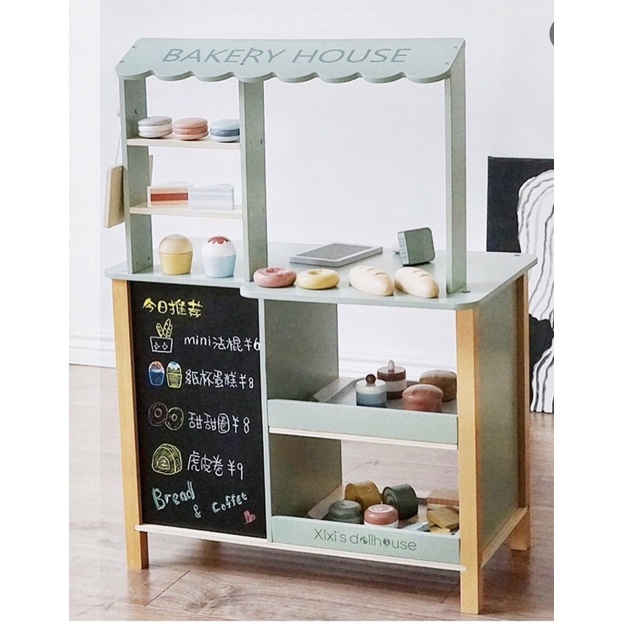 Jual wooden toys bakery house mainan anak kayu edukasi toko roti masak ...