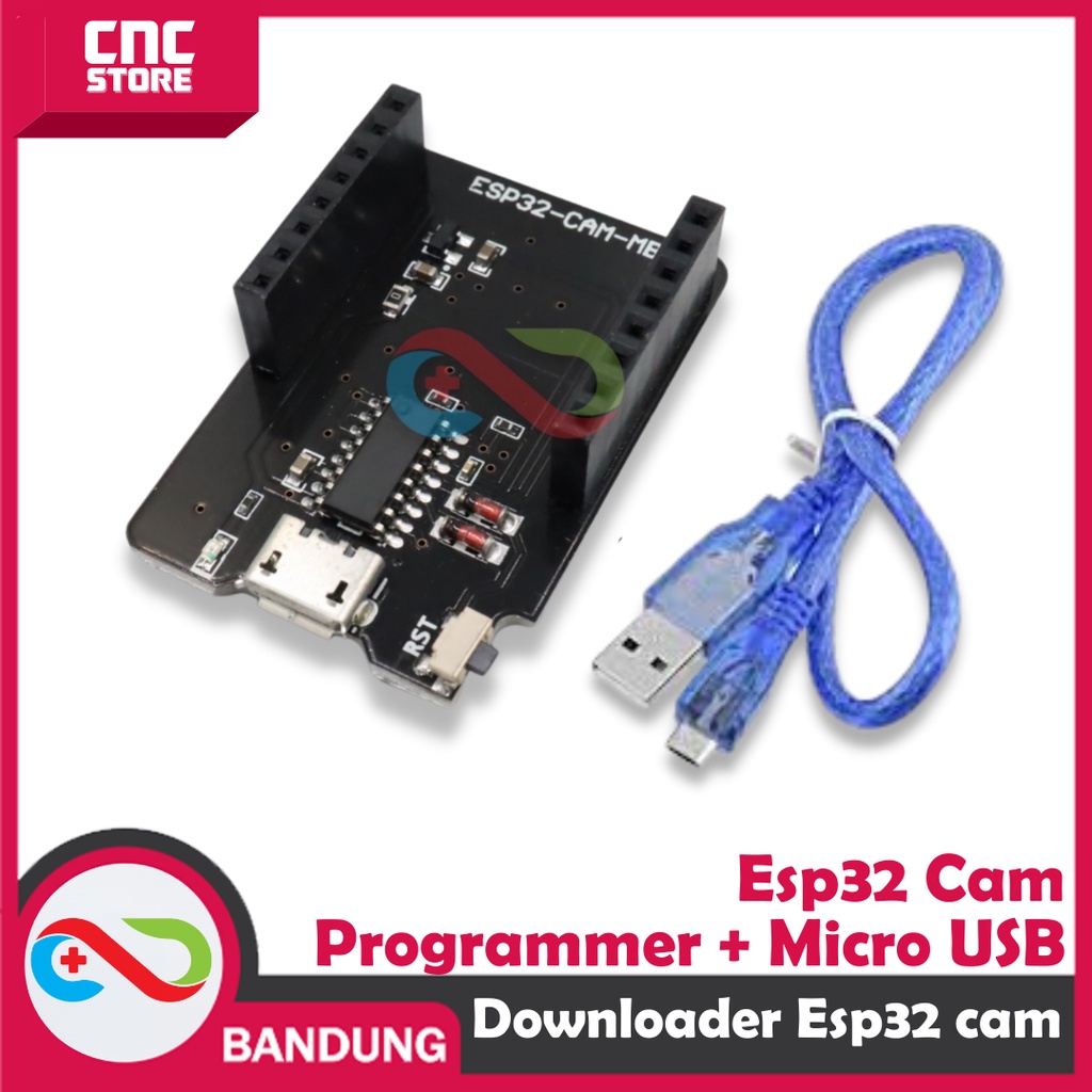 Jual DOWNLOADER ESP32 CAM PROGRAMMER CH340 OV2640 PLUS KABEL MICRO USB ...