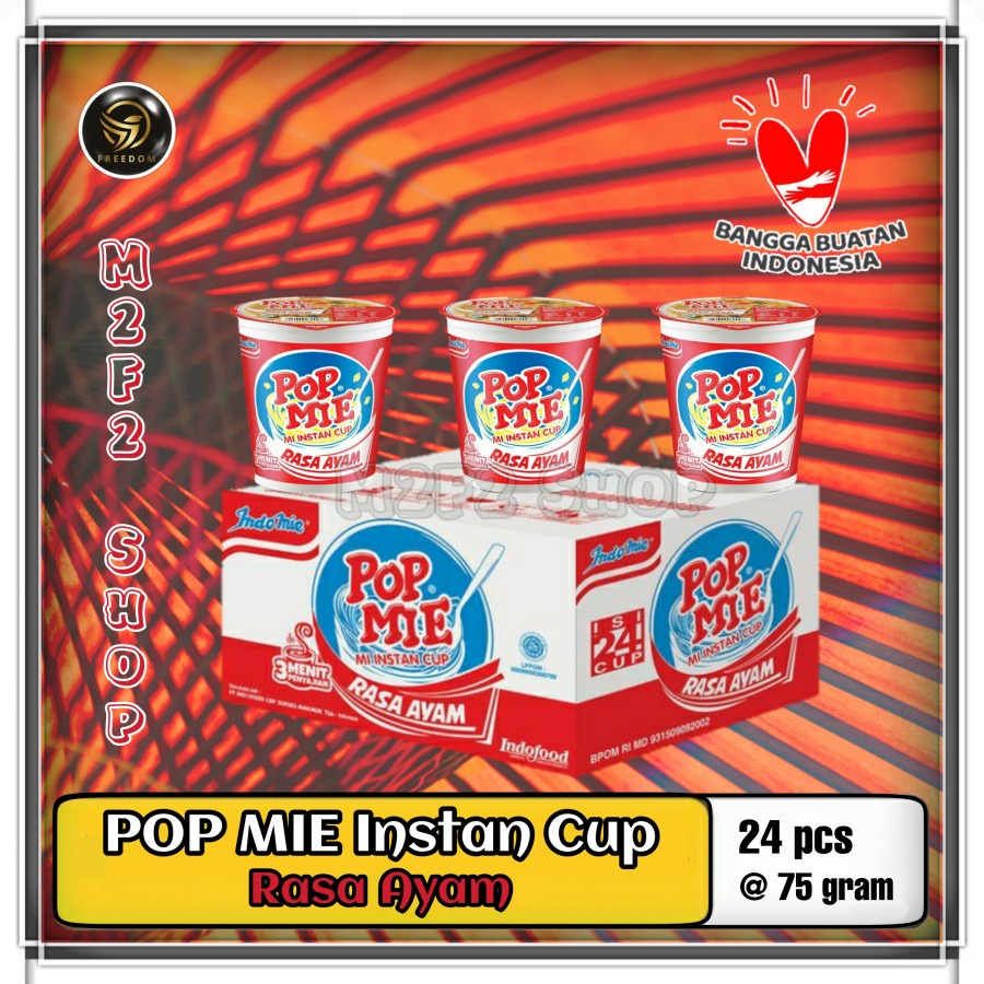 Jual Pop Mie Mi Instant Cup Kuah Rasa Ayam 75 Gr Kemasan Karton