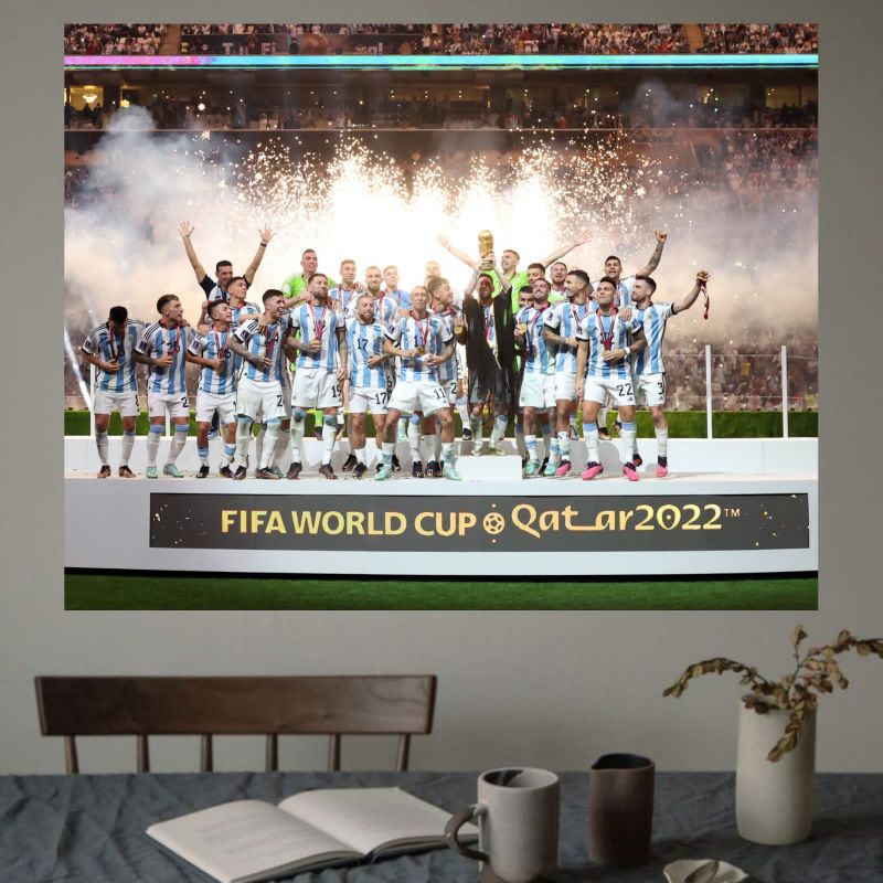 Jual Poster Dinding Timnas Argentina Juara Piala Dunia 2022 Poster