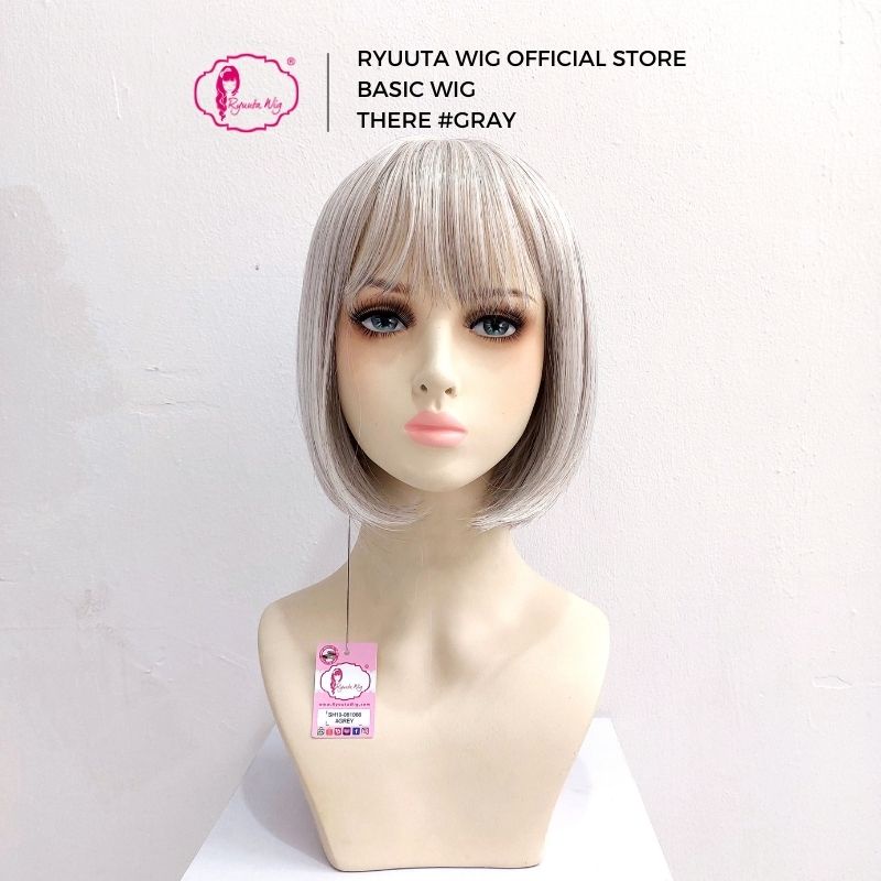 Jual Ryuuta Wig Basic Cap Short Bob Grey Blonde There 12 Inch 30 Cm 