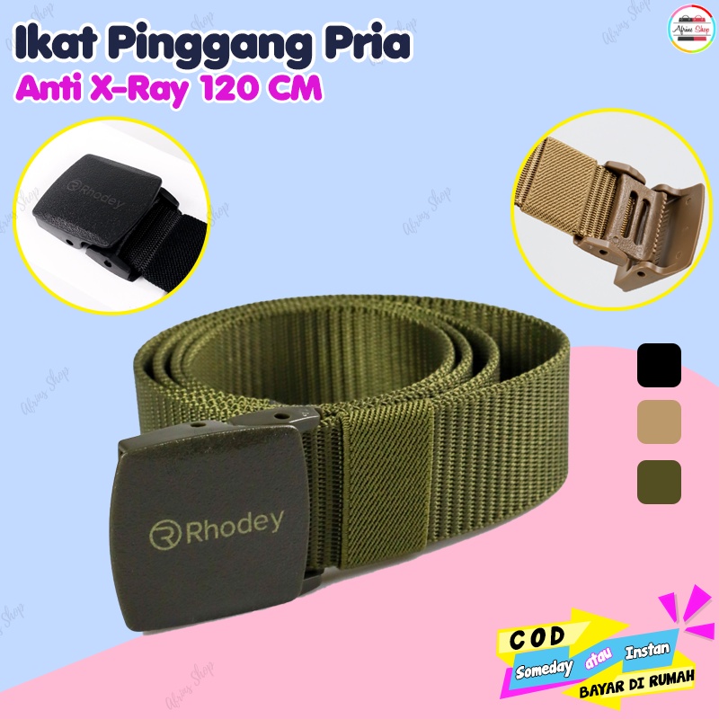 Jual Rhodey Tali Ikat Pinggang Pria Anti Xray