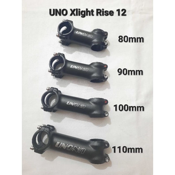 Jual HANDLESTEM / STEM SEPEDA UNO XLIGHT RISE 12 DERAJAT OS OVS ...
