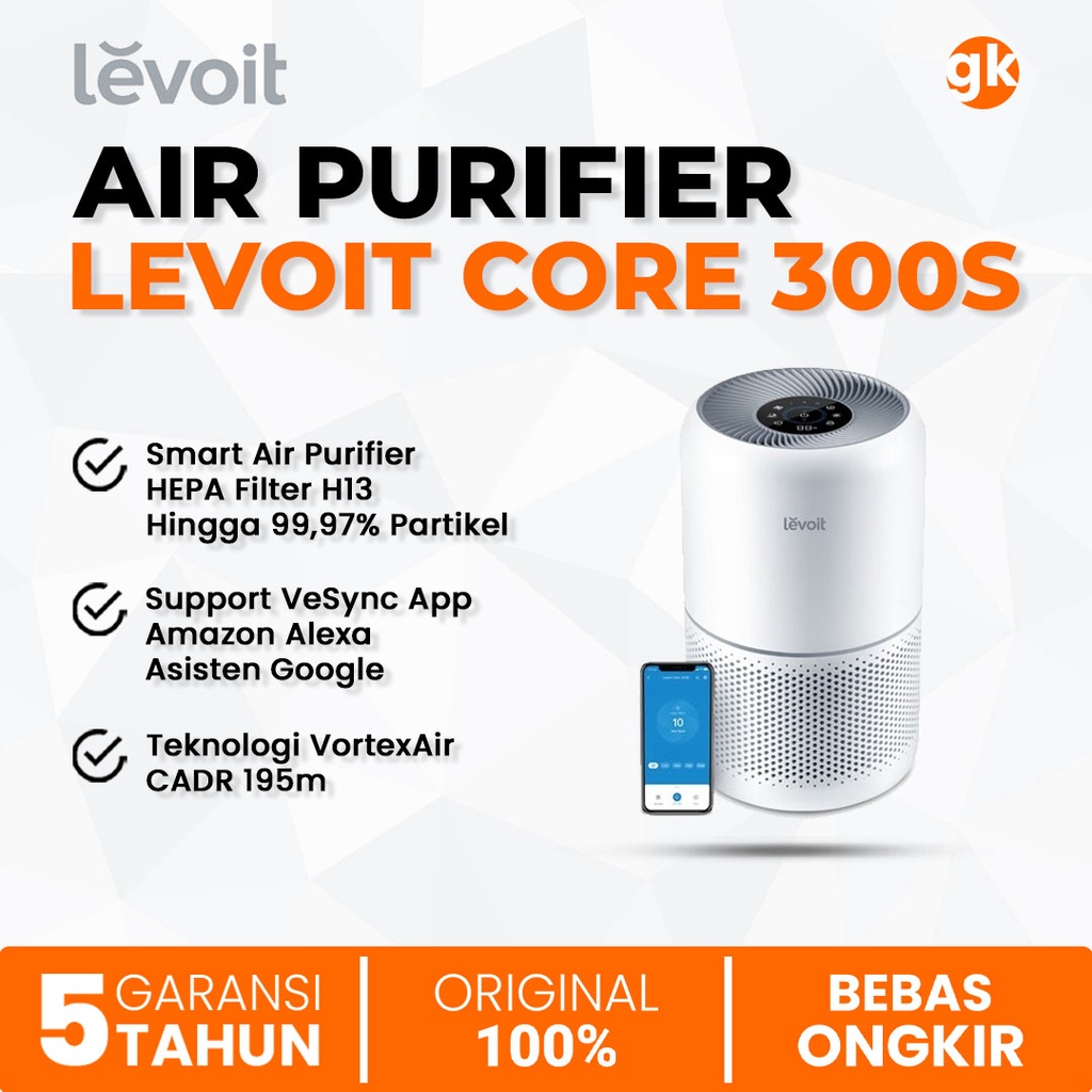 Jual LEVOIT Smart Air Purifier 300S True H13 HEPA Filter Pembersih ...