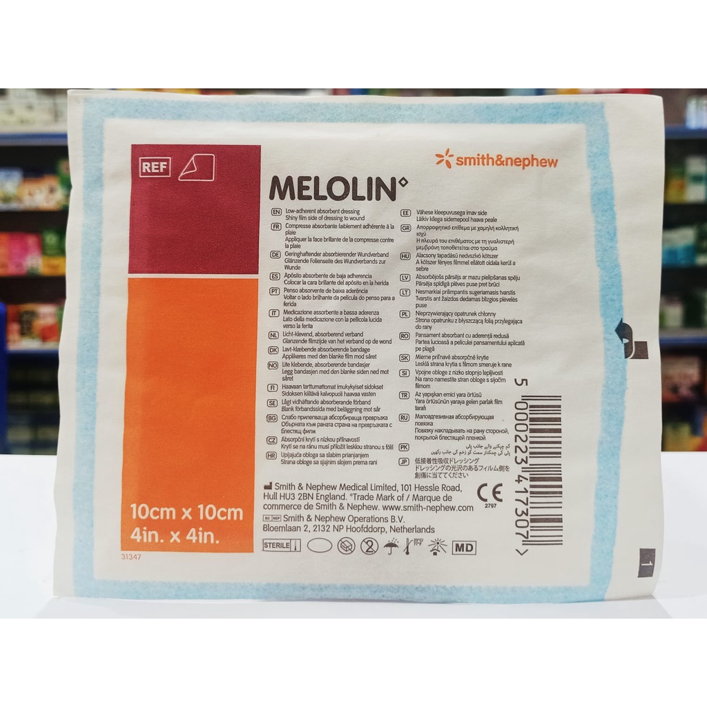 Jual Melolin 10CM X 10 CM 𝟏 𝐏𝐂𝐒 - Plaster Menyerap Nanah dan Luka ...