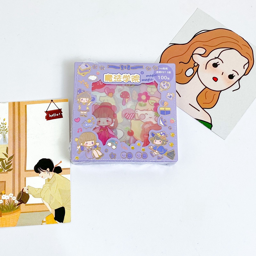 Jual TERBARU MINI BOX STICKER VIRAL MOMO MOTIF KARTUN CEWE LUCU UNIK ...
