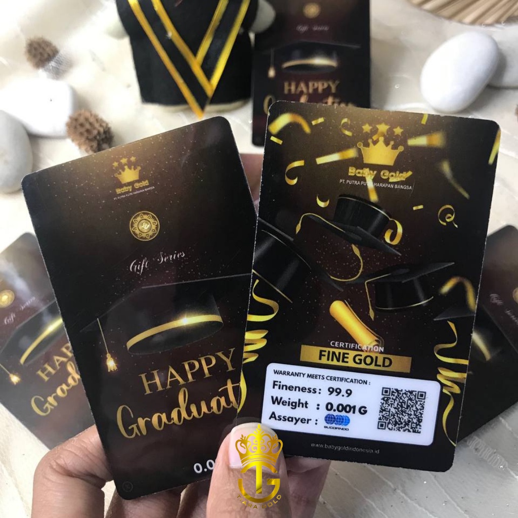Jual BABY GOLD GIFT SERIES HAPPY GRADUATION BLACK TOGA WISUDA 0,001GRAM ...