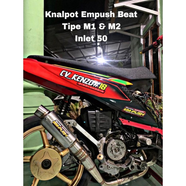 Jual Knalpot Empush Racing Beat Scoopy Vario110 M1 dan M2 Inlet 50