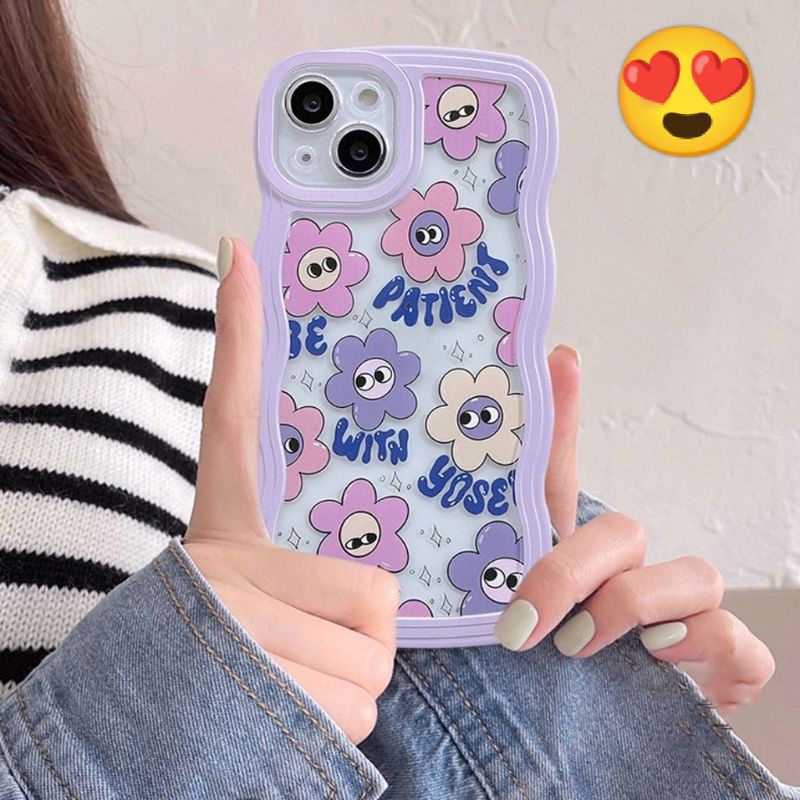 Jual SOFTCASE CASE SILIKON GELOMBANG VIRAL MOTIF SMILE FLOWER ALL TYPE Shopee Indonesia