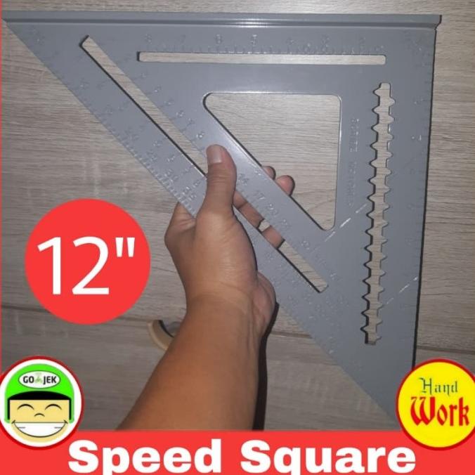 Jual Alumunium Speed Square Inch Premium Penggaris Siku Segitiga Cm Shopee Indonesia