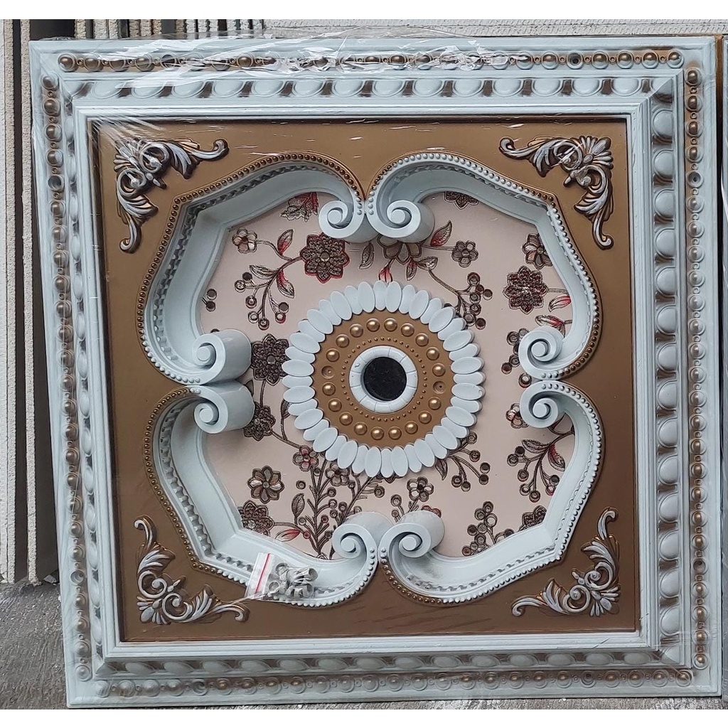 Jual ORNAMEN LAMPU PLAFON PVC 60 CM X 60 CM/ornamen artistik | Shopee ...