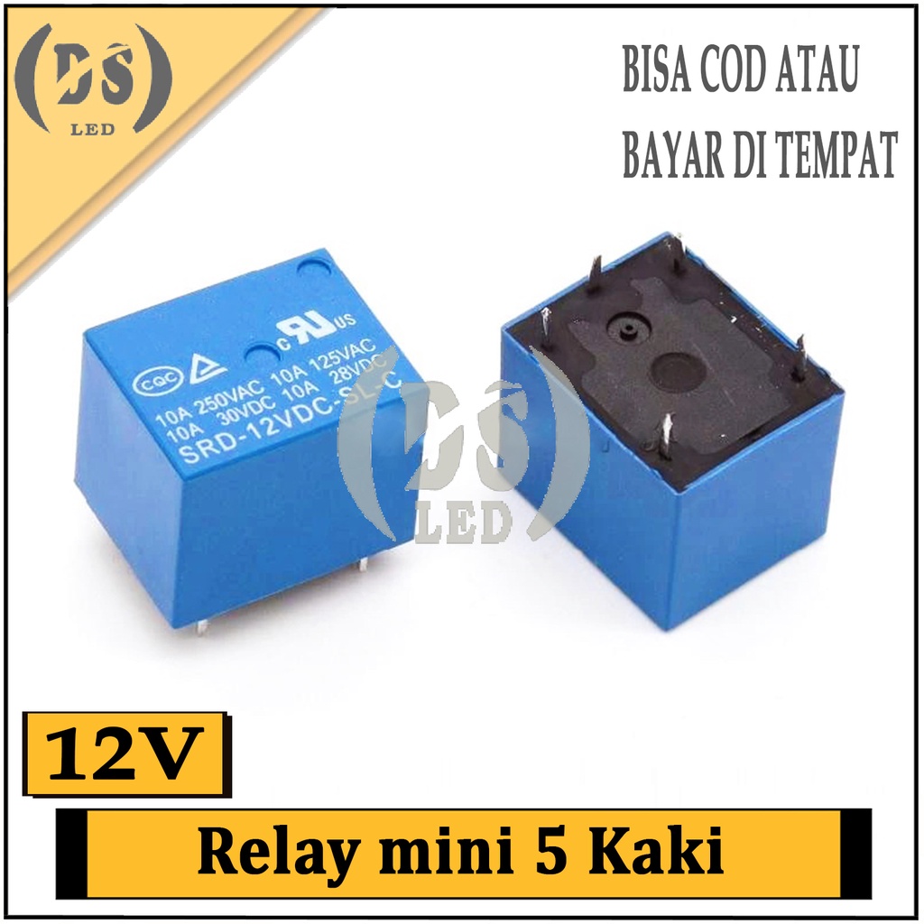 Jual Relay 5 Kaki 12 Volt 10A / Rilay mini 5Kaki 12Volt Shopee Indonesia