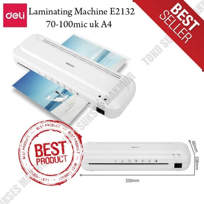 Jual Mesin Laminating Deli E2132 Ukuran A4 Deli E2132 Laminating