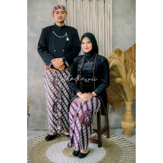 Jual Set Ph A Baju Prewed Instan Adat Jawa Solo Motif Parang