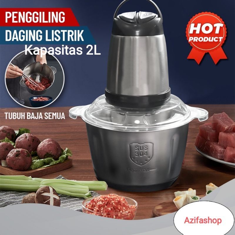 Jual 2.L Blender penggiling daging Stainless 2 Liter/ Food Chopper ...