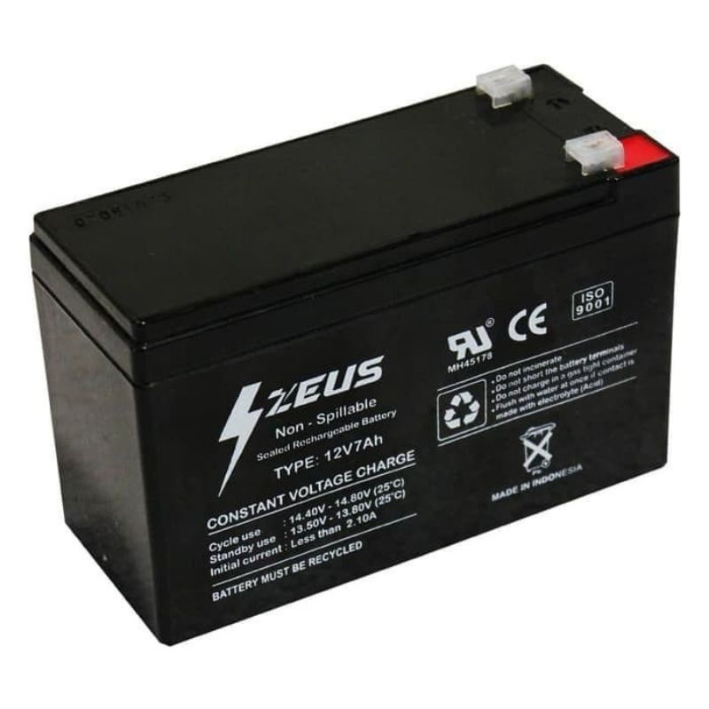 Jual Aki Sepeda Listrik 12V 7Ah Zeus Vrla Aki Kering aki Sepeda listrik